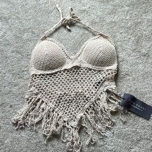 Knit halter top